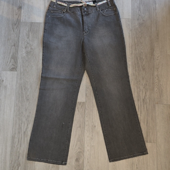 Venezia Denim - Vintage Venezia Dark Gray Straight Leg Jeans SIZE 14